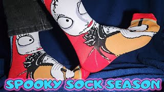 Spooky season socks and live fan chat ASMR Halloween fashion [upl. by Kirred948]