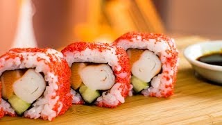 Raspberry Masago Sushi Roll  Recipe [upl. by Lovash]