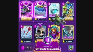 New Best deck take me to Ultimate Champion Epic games clash Royale [upl. by Pudendas]