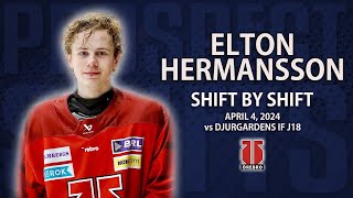 Elton Hermansson vs Djurgårdens IF J18  Apr 4 2024  2026 NHL Draft FutureFridays [upl. by Assirralc]