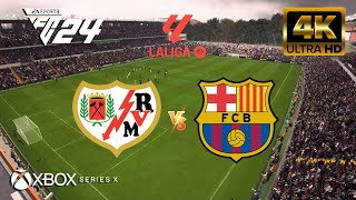 EA FC 24  Rayo Vallecano vs Barcelona  La liga  2425 4K60 [upl. by Garibold184]