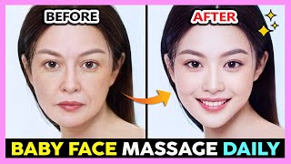 BABY FACE MASSAGE DAILY  Make Skin Bright Get Glowing and Smooth Skin Even Skin Tone [upl. by Aehsal]