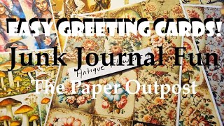 BEGINNER JUNK JOURNAL GREETING CARDS JANUARY 2024 Digikits The Paper Outpost [upl. by Carlye363]