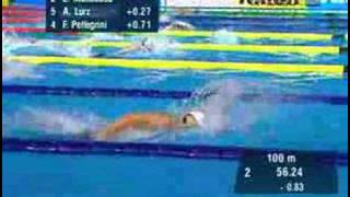 Manaudou Sets 200meter Freestyle World Record [upl. by Arodal]