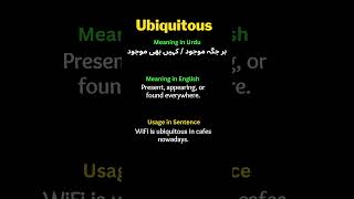 7 Ubiquitous vocabulary easyshorts english learning [upl. by Joselyn504]