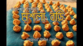 বাংলার বিখ্যাত মশলা বড়ি কীভাবে বানাতে হয়  MASALA BORI Recipe  Famous Bengali Spice Bori [upl. by Camella]