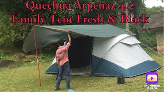 Unboxing Quechua Arpenaz Family 42 Tent Fresh amp Black [upl. by Llenwad]