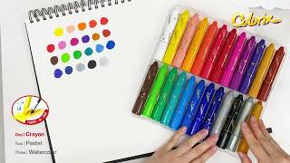 CRAYONES COLORIX 3 EN 1 ESTUCHE X 24  AMOS [upl. by Savell]