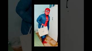 SpiderMan left home spiderman spider spidernowayhome spiderhome funny spidershorts [upl. by Neersin458]