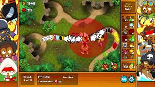 Lets Play Bloons Monkey City ZOMG Very Hard Handcuffs Heavy Forest Map No Commentary 1111 [upl. by Iew]