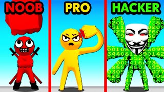 NOOB vs PRO vs HACKER ROCKET PUNCH [upl. by Natlus]