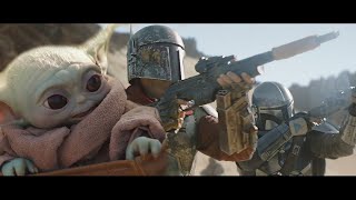 Star Wars The Mandalorian Season 2 Boba Fett Clip Breakdown and Movie Easter Eggs [upl. by Ocirderf]