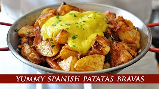 CountryStyle PATATAS BRAVAS with Peppers Onions amp Aioli [upl. by Bobina]