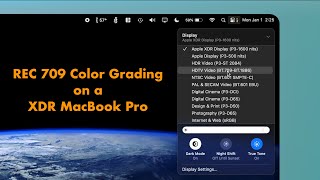 REC 709 Color Managed Grading on XDR Macbook Pro in DaVinci Resolve [upl. by Aehta]