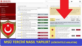 MSÜ TERCİHLERİ NASIL YAPILIR GÖRÜNTÜLÜ ANLATIM MİLLİ SAVUNMA ÜNİVERSİTESİ SUBAY ASTSUBAY ALIMI [upl. by Alburg]