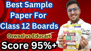 Best Sample Papers Class 12 OswaalEducart to score 95 PCMPCB  Class 12 Board Exams boards [upl. by Alyac]