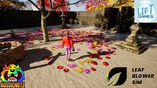 The BEST leaf blower Sim out there leafblowersim aussienutz simulationgames indiegames [upl. by Eerdna]