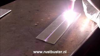 Aluminium TIG lassen vloeien AC GTAW alu melt [upl. by Ssalguod]