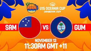 Samoa v Guam  Full Basketball Game  FIBA U15 Womens Oceania Cup 2024 [upl. by Cilurzo]