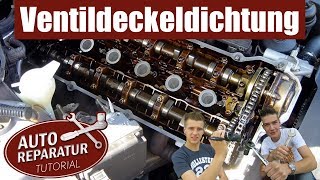 BMW Ventildeckeldichtung wechseln und Zündkerzen tauschen  DIY Tutorial [upl. by Ciccia]