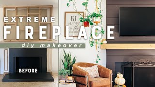 EXTREME DIY FIREPLACE MAKEOVER [upl. by Mcnelly675]