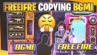 🤯FREEFIRE COPYING BGMI VENDING MACHINE😱THINGS THAT FREEFIRE COPY FROM BGMI😡FREEFIRE COPYING BGMI [upl. by Jonie]