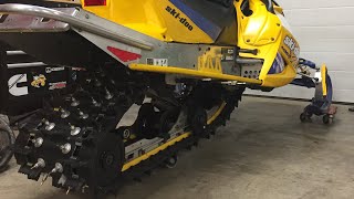 Ski Doo Rev XRS Track Install [upl. by Aztilay]