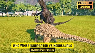 Who wins Indoraptor vs Nodosaurus  Jurassic World Evolution [upl. by Endo]