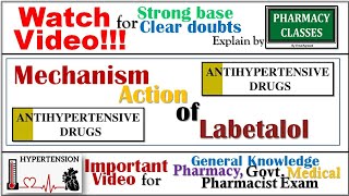 Labetalol  Mechanism Action of Labetalol  antihypertensive drug  for pharmacy medical students [upl. by Burkle]