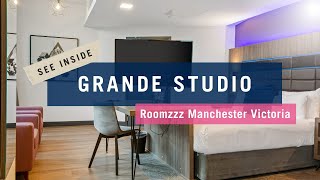 Grande Studio  Apartment Tour  Roomzzz Manchester Victoria [upl. by Attaynek]