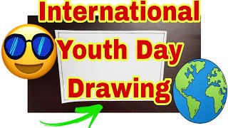 International Youth Day Drawing  National Youth Day Drawing easy  World Youth Skills Day Drawing [upl. by Arrad]