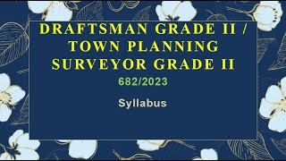 Draftsman Grade 2  Town planning surveyor Grade 2 6822023 Syllabus  2 months study plan [upl. by Ettezus627]