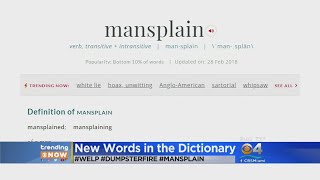 Trending MerriamWebster Adds New Words Including Mansplain [upl. by Knipe]