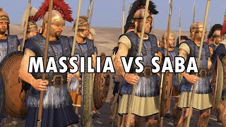 Massilia vs Saba  Multiplayer Battle  Total War Rome 2 [upl. by Enytsuj]