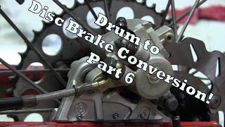 Dirt bike Converting Drum to Disc Brakes Part 6 [upl. by Atnohs]