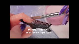 Monomer Acrylic Nail Liquid  How to apply Acrylic Liquid and Powder tutorial  Accessdenail [upl. by Wilburn]