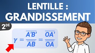 Lentille convergente  GRANDISSEMENT  Seconde  Physique Chimie [upl. by Alec]