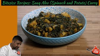 Saag Aloo Spinach and Potato Curry Restaurant Style PakistaniIndian Palak RecipeBitesize Recipes [upl. by Ettenotna772]