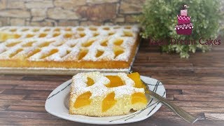 PfirsichBlechkuchen  Blitzkuchen  Einfach Schnell amp Lecker [upl. by Macario]