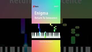 Enigma  Return To Innocence  EASY Piano TUTORIAL by Piano Fun Play YouTubeShorts shorts [upl. by Armyn]