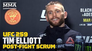 UFC 259 Tim Elliott Explains MidFight Chatter With Jordan Espinosa I Wanted To Hurt The Guy [upl. by Selrac]