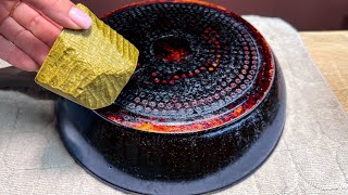 HOW TO CLEAN THE PAN FROM OLD STAIN AND GREASE  A simple way without chemicals [upl. by Ezirtaeb]