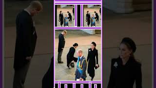 MEGHAN MARKLE DEEP CURTSY TO QUEEN AT FUNERAL 🌹 [upl. by Etteuqram]