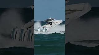 WAVES GETS DESTROYED SEAVEE CENTER CONSOLE  ROUGH INLETS  Boats at Haulover Inlet boating [upl. by Arata]