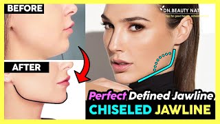 Attractive Chiseled Jawline Exercise  How to Get a Perfect Defined Jawline  Easy Sharpen Your Face [upl. by Seaver]