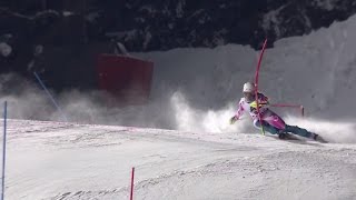 Resi Stiegler Flachau Slalom Run 2  2017 [upl. by Ecerahc]