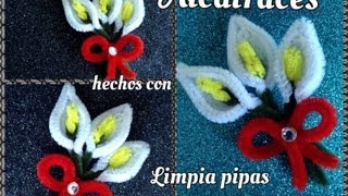 ALCATRACES HECHOS CON LIMPIA PIPAS PIPE CLEANER CALLA LILIES [upl. by Wilmott]