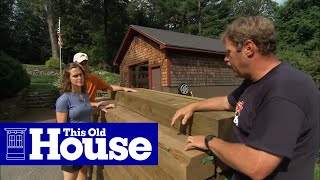 How to Build a Timber Retaining Wall  This Old House [upl. by Atnek846]