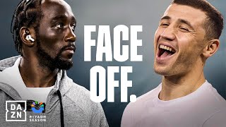 FACE OFF  Riyadh Season Card Terence Crawford vs Israil Madrimov [upl. by Brahear]