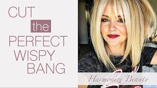 How to get the perfect wispy bangs  HarmonizeBeauty [upl. by Lanie]